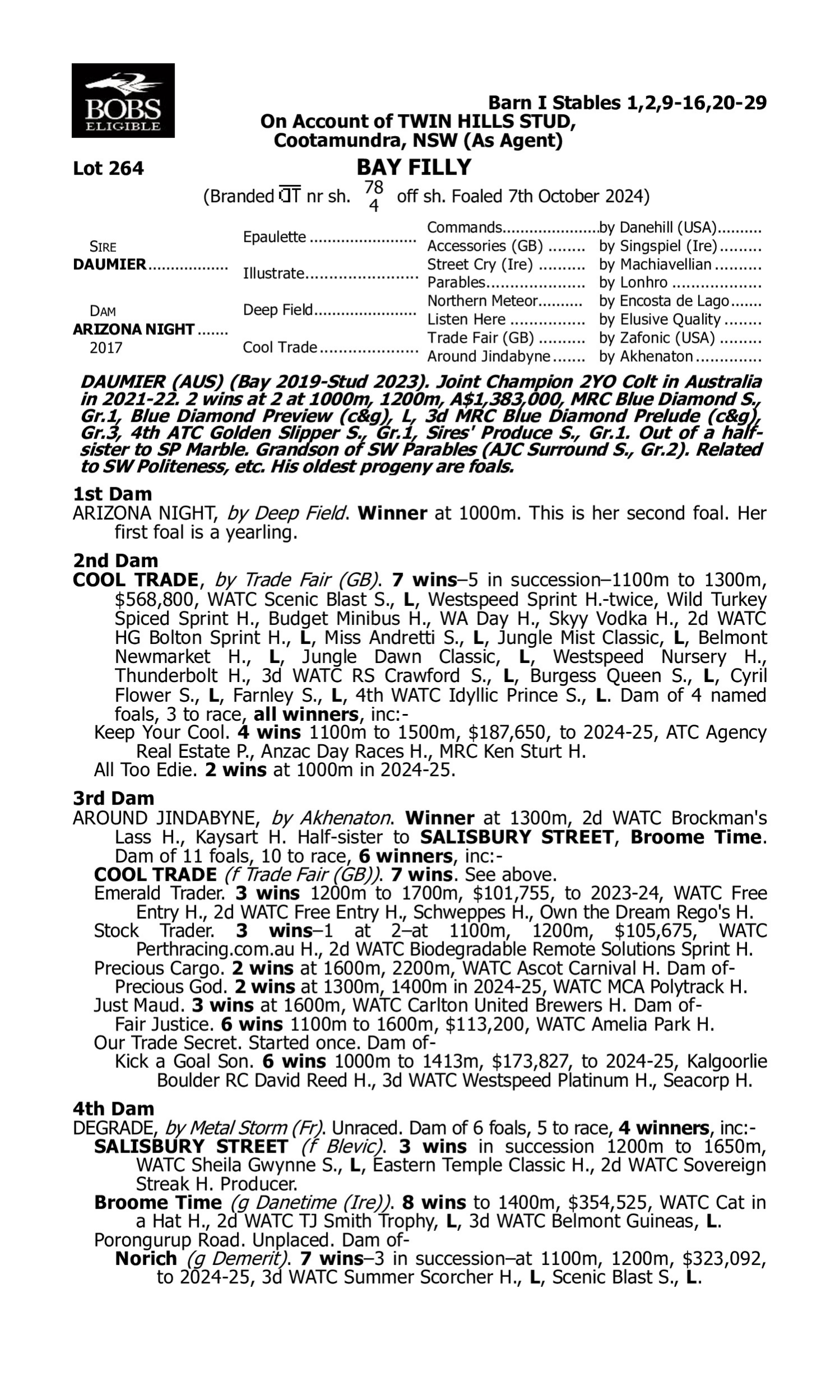 Pedigree for Lot 264 Daumier - Arizona Night