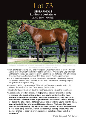 Lot 73: Lonhro / Jestatune