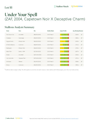 Lot 18: Capetown Noir (SAF) / Deceptive Charm (IRE)