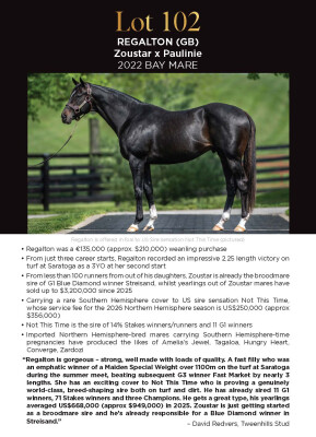 Lot 102: Zoustar / Paulinie (GB)