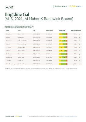 Lot 107: Al Maher / Randwick Bound