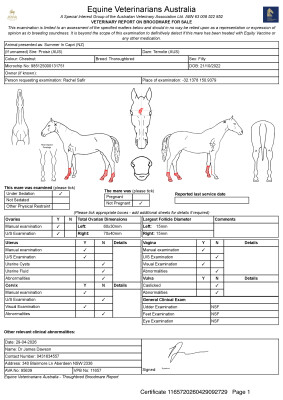 Breeding Report for Lot 10