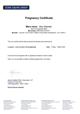 Pregnancy Certificate for Lot 19