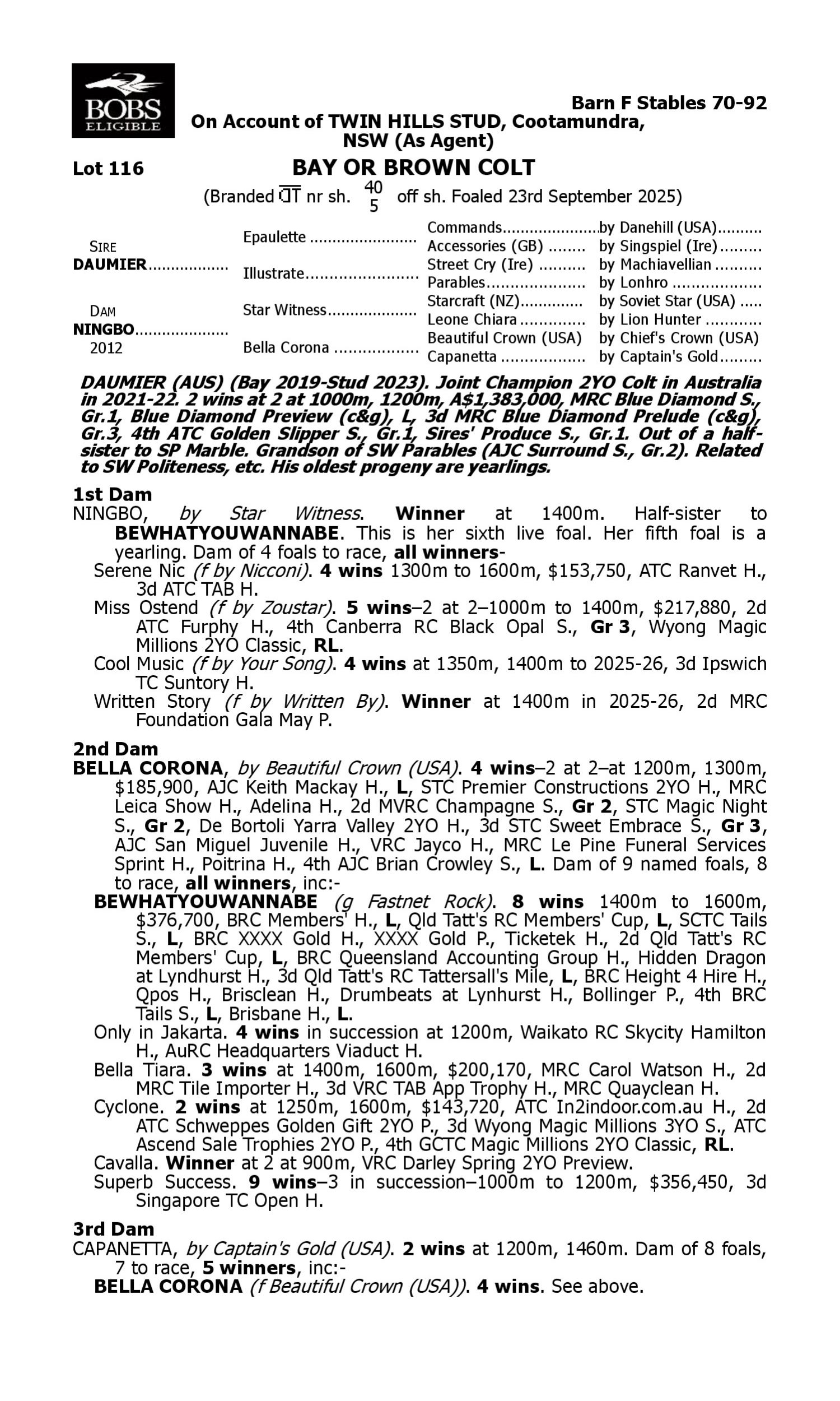 Pedigree for Lot 116 Daumier - Ningbo